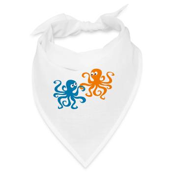 Oktopus Valentinstag Comic Meer Tintenfische Kind - Bandana - Weiß - Vorne