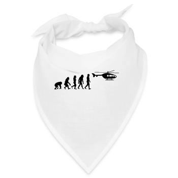Hubschrauber Pilot Evolution Steinzeit - Bandana - Weiß - Vorne