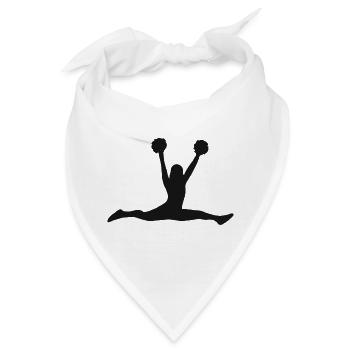 Cheerleader Geschenk Sport Tanzen Baseball Jubeln - Bandana - Weiß - Vorne