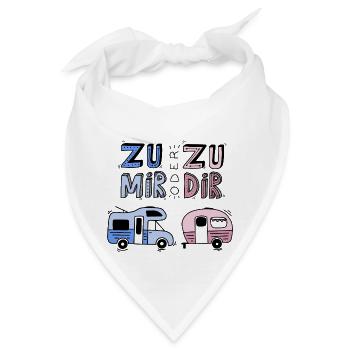 Zu mir oder zu dir - Bandana - Weiß - Vorne