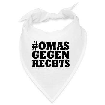 Omas gegen rechts - Bandana - Weiß - Vorne