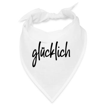 glücklich - Bandana - Weiß - Vorne