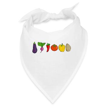 Gemüse - Bandana - Weiß - Vorne