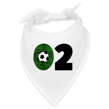 Fussball Trikot Nummer 02 - Bandana - Weiß - Vorne