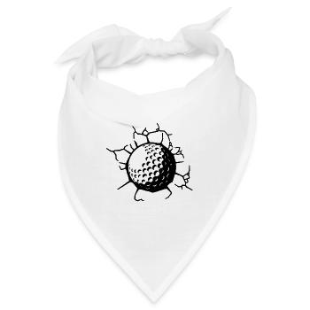 Golfball Aufschlag Golfer - Bandana - Weiß - Vorne