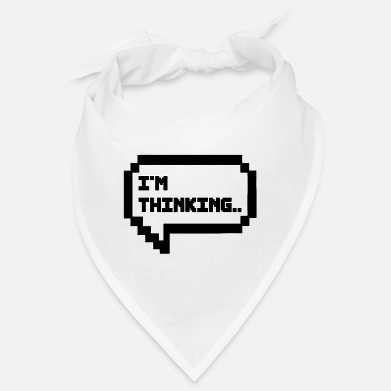 IM THINKING Computer Humor 8Bit Pixel Bandana