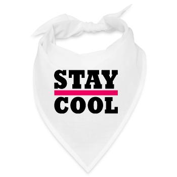 Stay cool - Bandana - Weiß - Vorne