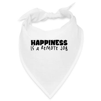 Happiness Is A Remote Job 4 - Bandana - Weiß - Vorne