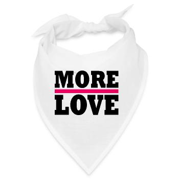 More love - Bandana - Weiß - Vorne