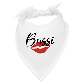 Bussi Kussmund Kuss - Bandana - Weiß - Vorne