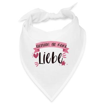 Klettern Bouldern Bergsteigen Berge Liebe Geschenk - Bandana - Weiß - Vorne