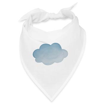 Wolke Wetter hellblau - Bandana - Weiß - Vorne