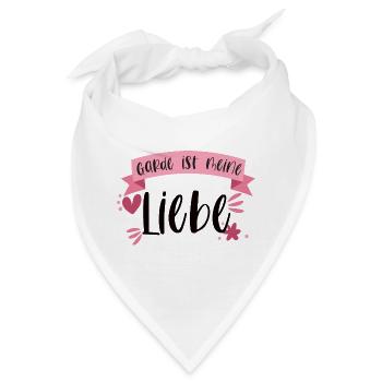 Garde Liebe Fasching Karneval Tanzen Geschenk - Bandana - Weiß - Vorne