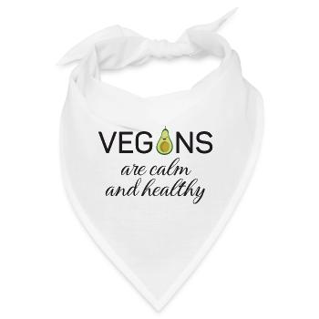 Veganer sind ruhig und gesund - Bandana - Weiß - Vorne