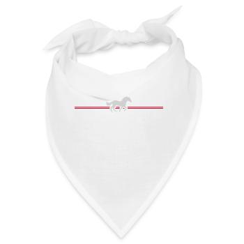 Streifen Linie Rennendes Pferd - Bandana - Weiß - Vorne