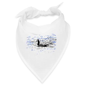 Ente Erpel Teich Schwimmen - Bandana - Weiß - Vorne