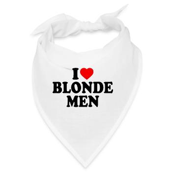 I love blonde men - Bandana - Weiß - Vorne