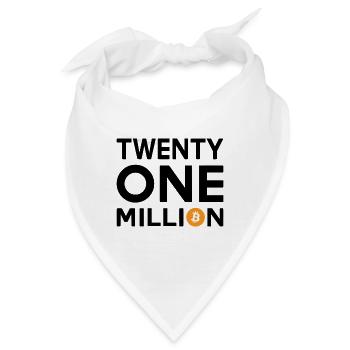 Bitcoin Twenty One Million - Bandana - Weiß - Vorne