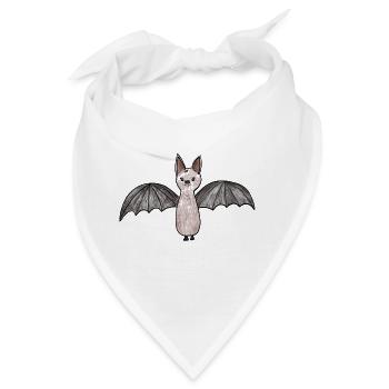 Fledermaus-Phantom Illustration - Bandana - Weiß - Vorne