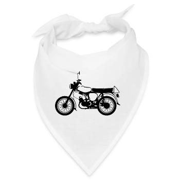 simme s50 Klassiker Moped DDR Osten Symbol icon - Bandana - Weiß - Vorne
