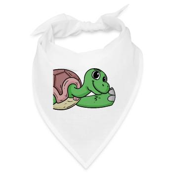 Schildkröte Gruß Begrüßung - Bandana - Weiß - Vorne