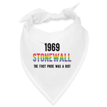 Stonewall 1969 - Der erste Stolz war ein Aufstand - Bandana - Weiß - Vorne