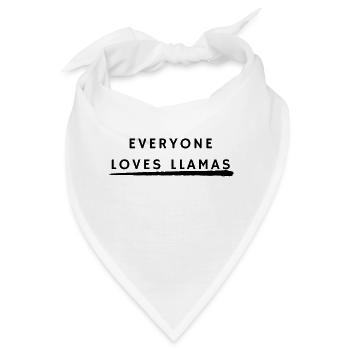 Everyone love Lamas - Bandana - Weiß - Vorne