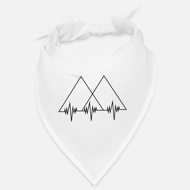 Heartbeat - Double Triangle - Mountain - (2) Bandana