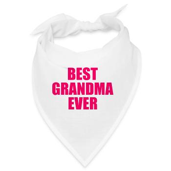 Best grandma ever - Bandana - Weiß - Vorne