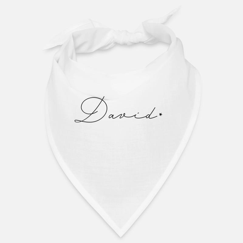 Name David - Bandana - Weiß