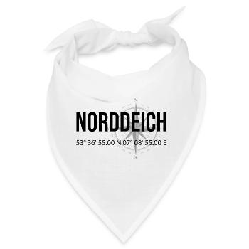 Koordinaten Norddeich - Bandana - Weiß - Vorne