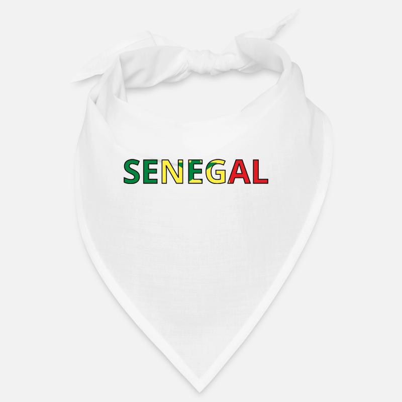 Drapeau Sénégal - Bandana - blanc