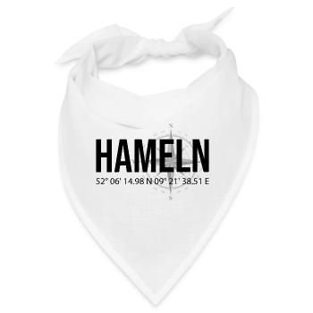 Koordinaten Hameln - Bandana - Weiß - Vorne