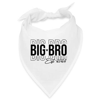 Big Bro Est 2024 Big Brother Geschenk - Bandana - Weiß - Vorne