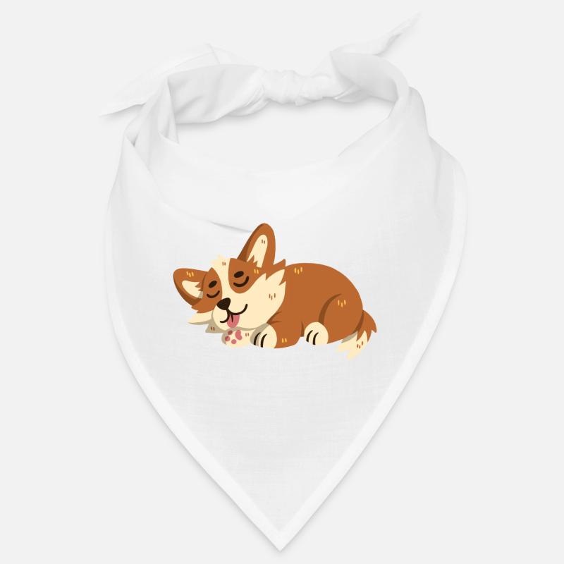 Corgi dort Bandana