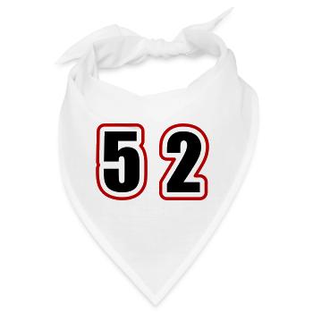53 Zahl College - Bandana - Weiß - Vorne