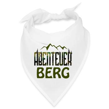 "Abenteuer Berg" - Wandern Wanderung Natur Alpen - Bandana - Weiß - Vorne