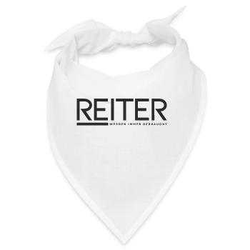 Reiter - werden immer gebraucht - Bandana - Weiß - Vorne