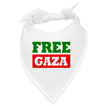 Free gaza - Bandana - Weiß - Vorne