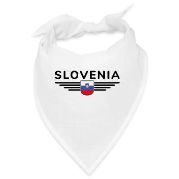 Stylisches Slowenien Design - Bandana - Weiß - Vorne