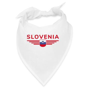 Stylisches Slowenien Design - Bandana - Weiß - Vorne