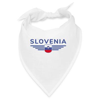 Stylisches Slowenien Design - Bandana - Weiß - Vorne