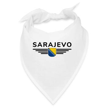 Sarajevo Bosnien Fan T-Shirt - Bandana - Weiß - Vorne