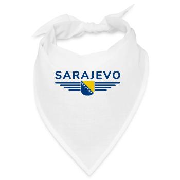 Sarajevo Bosnien Fan T-Shirt - Bandana - Weiß - Vorne