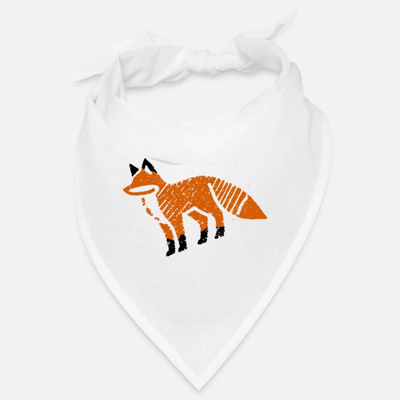 Rustic fox in stamp look Bandana