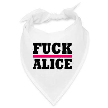 Fuck alice - Bandana - Weiß - Vorne