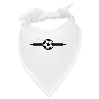 Fussball Ball Symbol - Bandana - Weiß - Vorne
