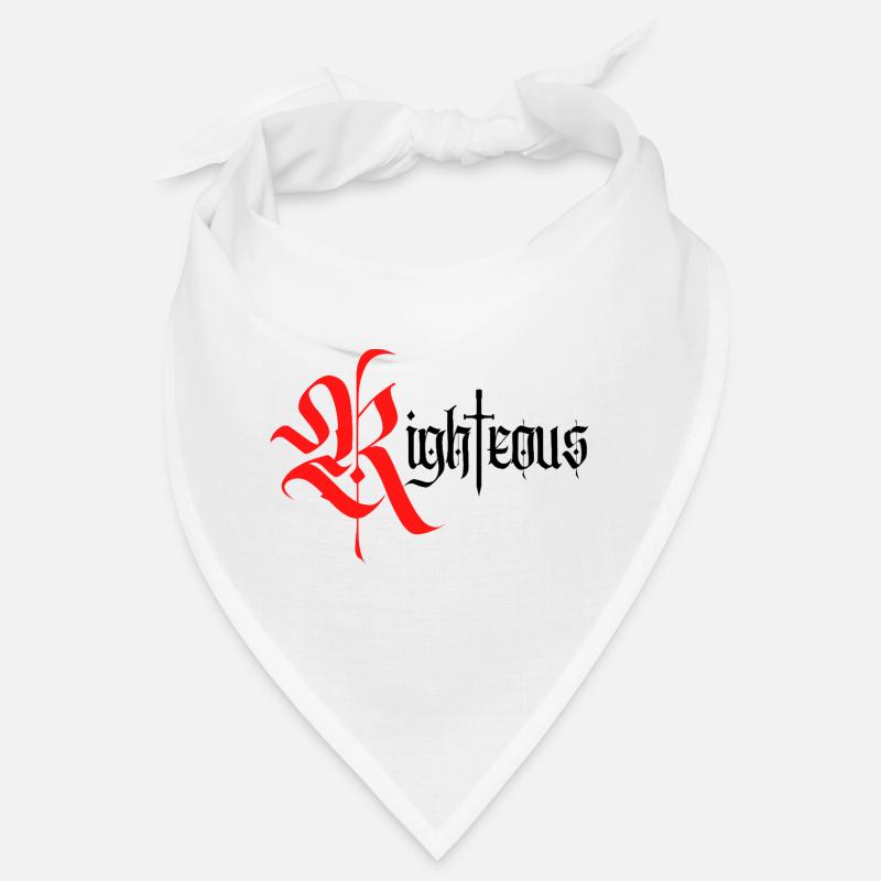 Gothic Righteous Design mit Schwert - Bandana - Weiß