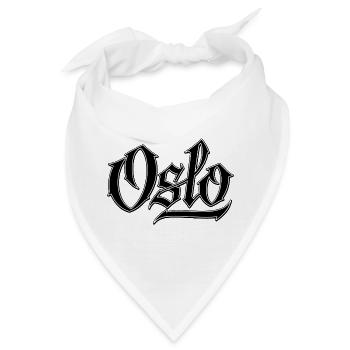 Urban Graffiti Style Schriftzug Oslo  - Bandana - Weiß - Vorne