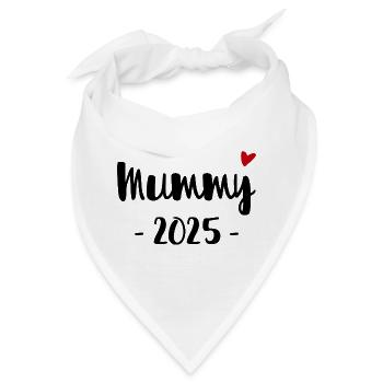 Mummy 2025 Design für werdende Mütter - Bandana - Weiß - Vorne